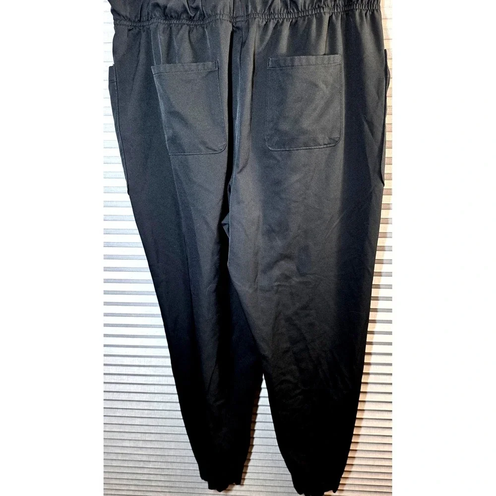 Climate Right Cuddl Duds Jogger Scrub Pants Womens Large‎ Black Pockets Elastic